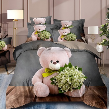 EmonaMall Двулицево спално бельо 3D (размер за приста), реално изображение EmonaMall, 4 части - Модел S19020 (S19020-1600e3)