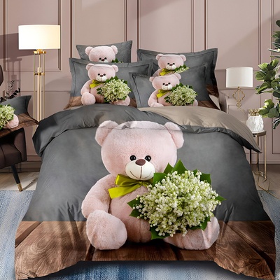 EmonaMall Двулицево спално бельо 3D (размер за приста), реално изображение EmonaMall, 4 части - Модел S19020 (S19020-1600e3)