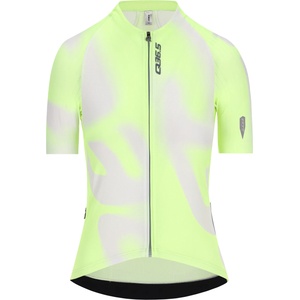 Q36.5 Фланелка с къс ръкав за колоездене Q36.5 Women's Gregarius Pro Big Logo Jersey Cycling jersey - Light Fluo Yellow (056-3877-0113)