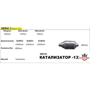  КАТАЛИЗАТОР -133 / 3-ф60 / до 3000 куб. L-410 ('650133)