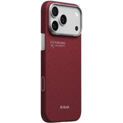 PITAKA Magsafe Калъф за iPhone 17 Pro, Pitaka Edge Harvard Case Crimson, Червен (PH1701P)