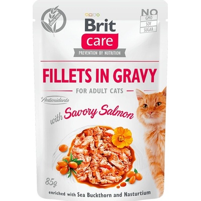 Brit Care Filety z lososa v omáčke 24 x 85 g