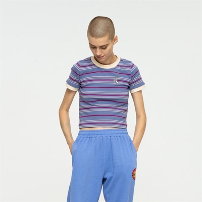 SANTA CRUZ Mini Mono Hand Ringer T-Shirt Violet Stripe