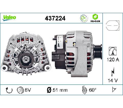 Alternátor VALEO 437224