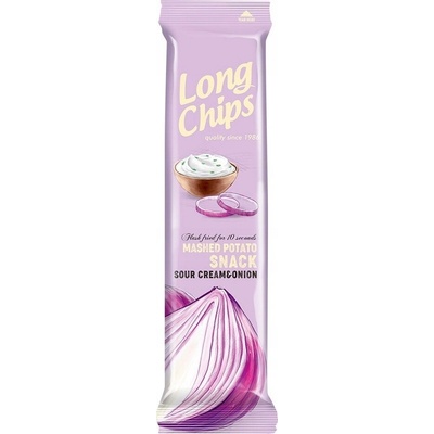 Long Chips bramborové chipsy se smetanou a cibulí 75 g