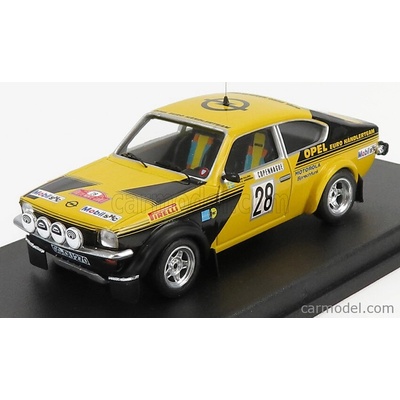 Trofeu Opel Kadett C Gt/e night Version N 28 Rally Montecarlo 1976 Anders Kullang Claes Goran Andersson Žlutá Černá 1:43