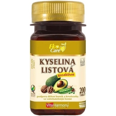 VitaHarmony Kyselina listová Bioaktivní 400 µg Eko 200 tablet