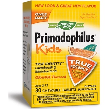 Nature's Way Primadophilus Kids Пробиотик, портокал, 30 таблетки, Nature's Way (14242)