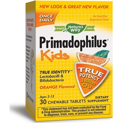 Nature's Way Primadophilus Kids Пробиотик, портокал, 30 таблетки, Nature's Way (14242)