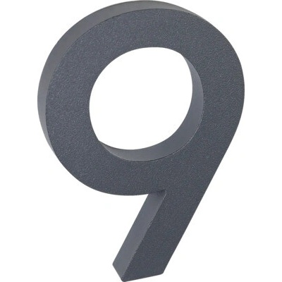 Hliníkové číslo "9" v „3D“ prevedení RN.100LV.9.AL.AM