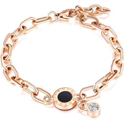 Steel Edge náramok z chirurgickej ocele dámsky SEGS1051 Rose gold