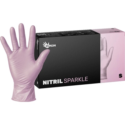 Espeon NITRIL SPARKLE nepudrované perleťovo ružové 100 ks