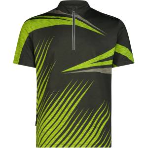 CMP Мъжка фланелка с къс ръкав за колоездене Cmp Half Zip T-Shirt Cycling jersey - Pine / Mela - размер 46 (EU) (056-3987-0311)