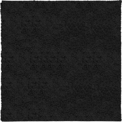 Шаги килим с дълъг косъм, модерен, черен, 160x160 см