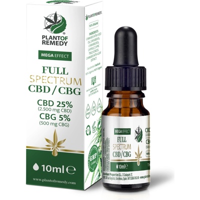 Plant of Remedy Konopný olej 25% CBD 5% CBG Fullspectrum 10 ml