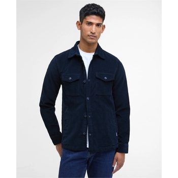 Barbour Риза с дълъг ръкав Barbour Men's Cord Cotton Long Sleeve Overshirt - Navy NY91