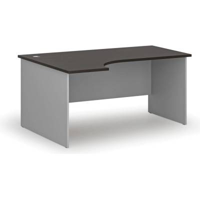 PRIMO Kancelársky rohový pracovný stôl GRAY, 1600 x 1200 mm, ľavý, sivá/wenge