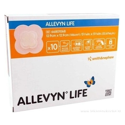 Smith & Nephew Medical Ltd. ALLEVYN LIFE Krytí na rány 12,9 x 12,9 cm 10 ks