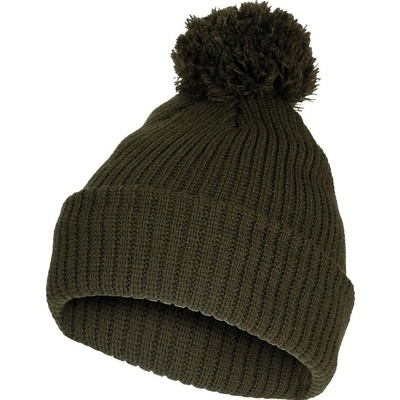 Čiapka s brmbolcom pletená Bobble Hat olive drab