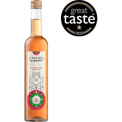 Vlčí Sirup Červený grep - Bazalka 0,5 l
