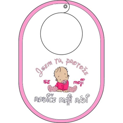 Bryndáček s potiskem Jsem tu protože se moji rodiče mají rádi – Hledejceny.cz