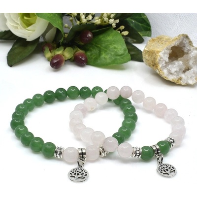 Mijabijoux Partnerské náramky růženín a avanturín MB00455