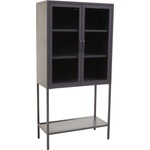 Premier Housewares Сива стоманена витрина 75x150x35 cm Acier - Premier Housewares (2406594)