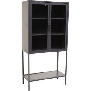 Premier Housewares Сива стоманена витрина 75x150x35 cm Acier - Premier Housewares (2406594)