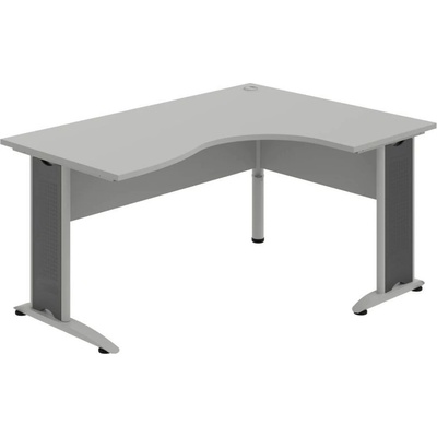 OFFICE PRO s.r.o. HOBIS kancelársky stôl pracovný tvarový, ergo ľavý - CE 2005 L, sivá