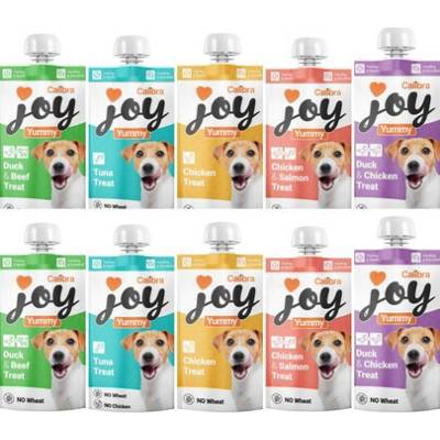 CALIBRA Joy Dog Yummy Sada masových past pro psy Mix příchutí 10 x 100 g