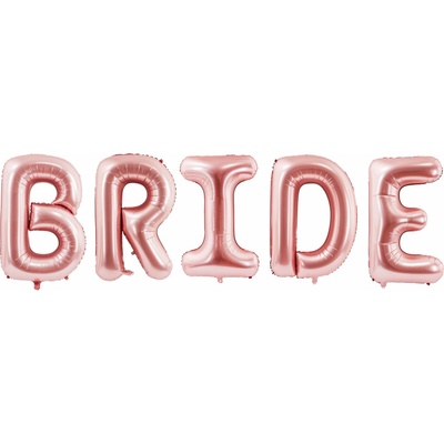 PartyDeco Fóliový balón Bride 280x86cm ružovo zlatý