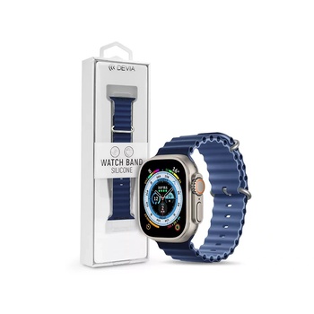 DEVIA Apple Watch силиконова спортна каишка - Deluxe Series Sport6 Silicone Two-tone Watch Band - 38/40/41 mm - син (ST381638) (ST381638) (ST381638)