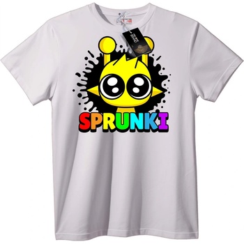 NOONEBRAND Тениска SPRUNKI Дъгов герой - L, White