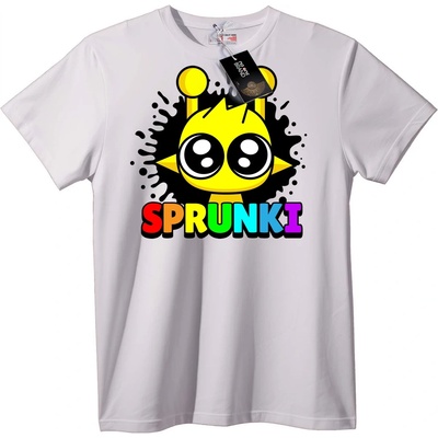 NOONEBRAND Тениска SPRUNKI Дъгов герой - L, White