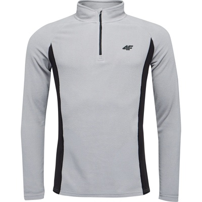 4F Fleece 1/2 zip fleecová mikina šedá