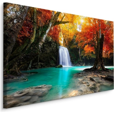Plátno Vodopád V Podzimním Lese 3D Varianta: 70x50