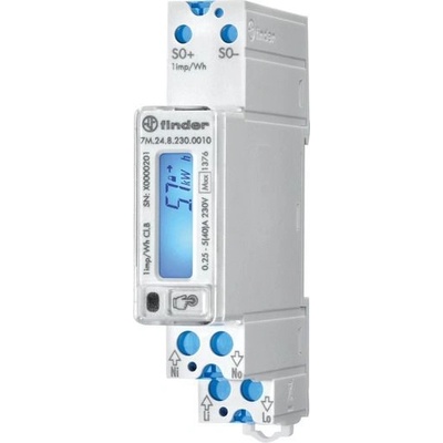 Finder One Phase Energy Meter 40A Mid LCD 7M.24.8.230,0010