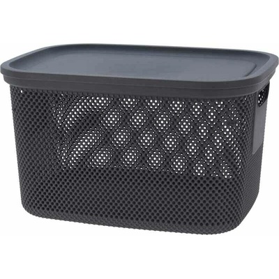Excellent Houseware Úložný koš s víkem 18 l béžová KO-027000210