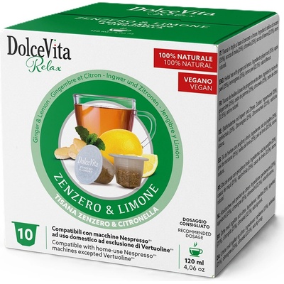 Dolce Vita Italfoods Dolce Vita лимонов чай с джинджифил на капсули за Nespresso 10 броя