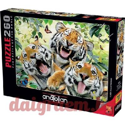 Anatolian Пъзел anatolian 3332 - 260 части - Тигрово селфи (p3332)