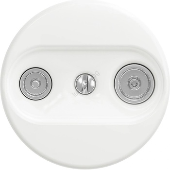 Image 1 of Reblig - Ретро абонатна розетка TV+R (крайна) без рамка, снежнобяла (RG0154)