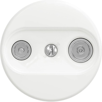 Reblig - Ретро абонатна розетка TV+R (крайна) без рамка, снежнобяла (RG0154)