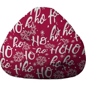 PUFRELAX Пуф круша, 520л. , Nirvana Gigant - Ho-Ho-Ho, Водоустойчив, Перящ се калъф, Пълнеж от Полистиролни перли, принт, 8465 (PUF-G-NGG-TEXP-HHH) - topmarket