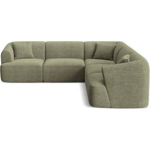 Cosmopolitan Design Зелен ъглов диван от рипсено кадифе Campi - Cosmopolitan Design (COS_COR_266_F1_CAMPI4)