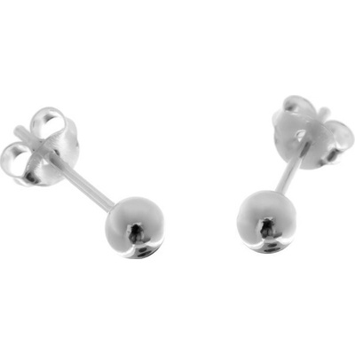 Argento Strieborné náušnice - guľky, priemer 4 mm 66957