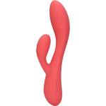 Shots Toys Loveline - вибратор с клитор стимулатор - презареждащ се, водоустойчив, розов