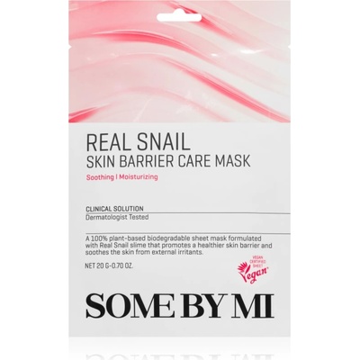 Some By Mi Clinical Solution Snail Skin Barrier Care подсилваща платнена маска за регенерация и възстановяване на кожата 20 гр