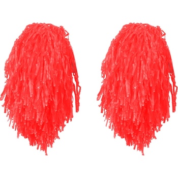Pompony lesklé červené