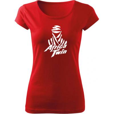 Tričko Dakar Africa Twin dámske tričko Červená Biela