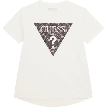 Image 1 of GUESS Бяла тениска с къс ръкав за момиче с контрастно лого Guess